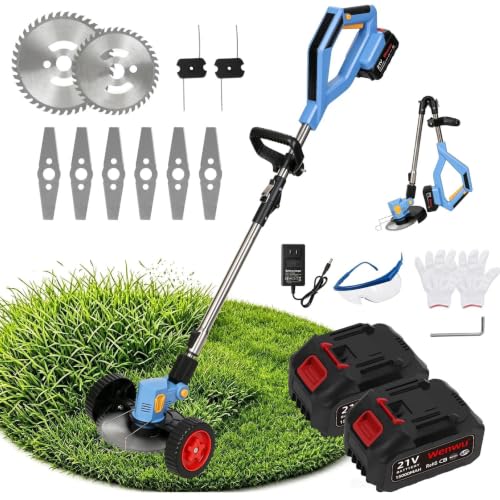 Cordless Weed Wacker & Weed Eater 2x4.0Ah Batteries