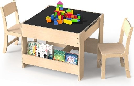 4-in-1 Kids’ Wooden Activity Desk and Chair Set