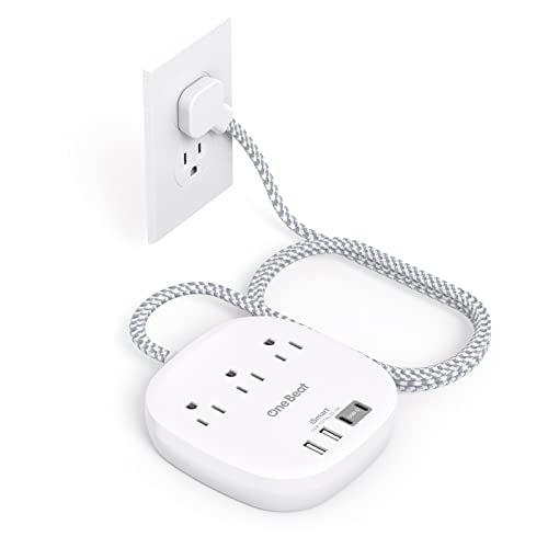 6' One Beat Flat Plug Power Strip (3x AC, 2x USB-A, 2x USB-C) Deal