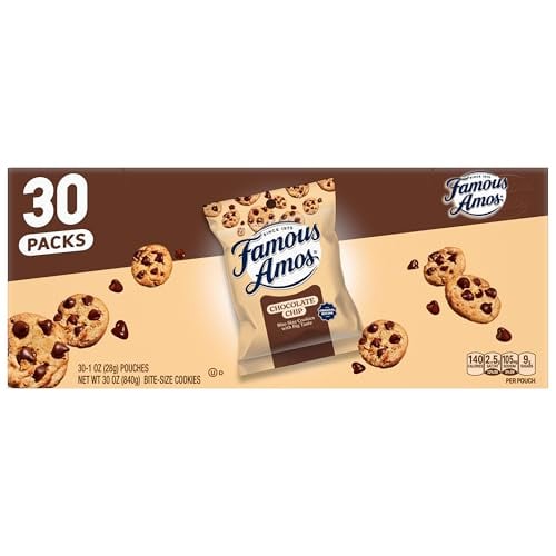 Famous Amos Classic Chocolate Chip Cookies 30 Count Deal