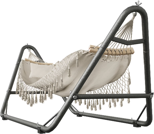 Heavy Duty Steel Hammock with Stand and Pillow Deal