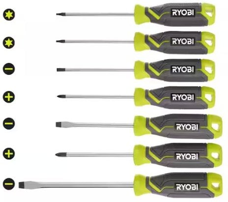 Ryobi Screwdriver Set (7-Piece) with Cushion Grip Handles Deal