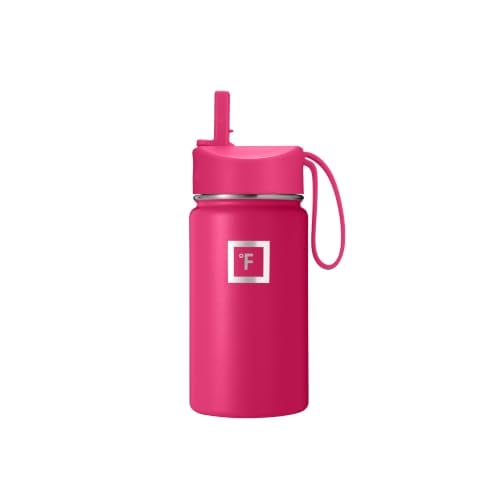 Iron Flask Kids' 14-Oz Double Wall Insulated Water Bottle w/ Straw Lid