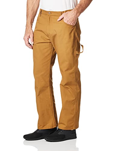 Dickies Men's Relaxed Straight Fit Lightweight Duck Carpenter Jean Brown Duck 34W x 34L Deal