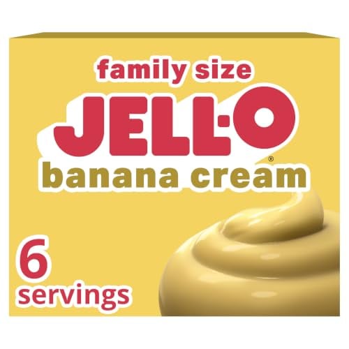 Jell-O Banana Cream Instant Pudding & Pie Filling Mix 5.1-Ounce Deal
