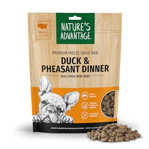 Nature's Advantage Freeze-Dried Raw Duck & Pheasant Dinner Dog Food Mini Nibs, 14 oz