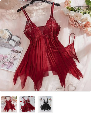 Avidlove Women's Lace Lingerie Nightwear Babydoll Dress w/ Front Closure Deal