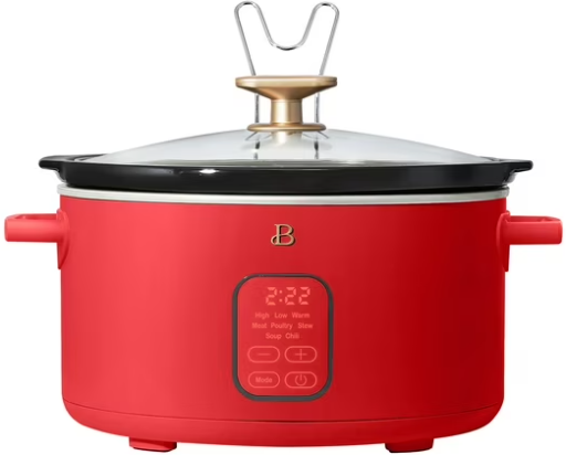 Beautiful 6-Quart Programmable Slow Cooker (Tomato Red) Deal