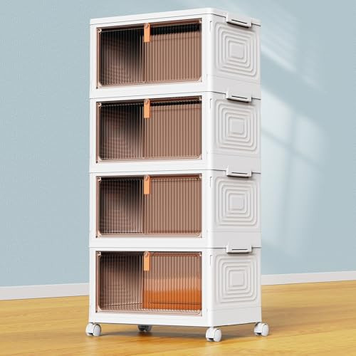 4 Tier Plastic Storage Bins with Lid