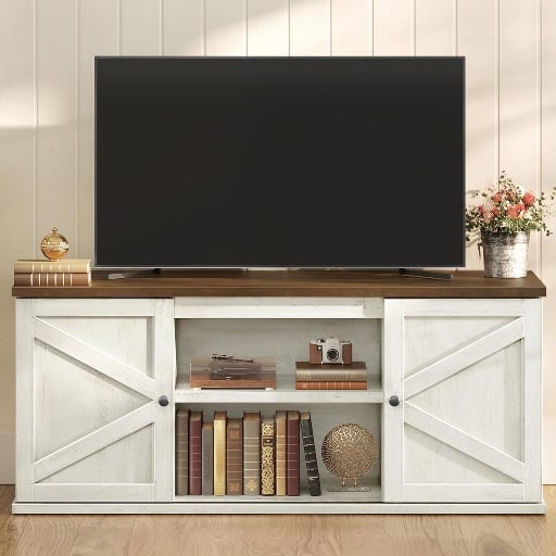 VASAGLE Farmhouse TV Stand for TVs up to 65 Inches