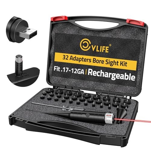 CVLIFE Rechargeable Green/Red Bore Sight Laser with 32 Adapters Deal