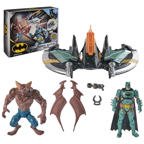 DC Comics Batman Aerial Battle Pack Batwing Vehicle with 4-inch Batman & Man-Bat Action Figures