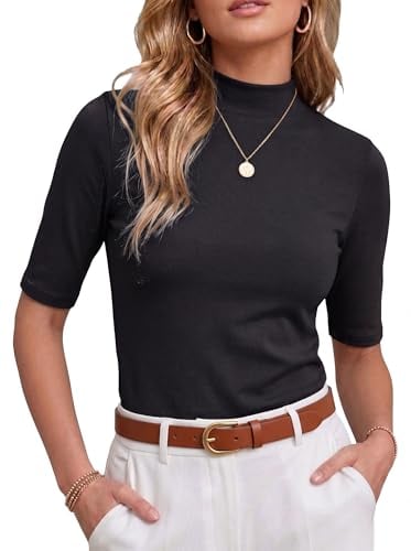 PrinStory Womens Mock Neck Dressy Casual Shirts Deal