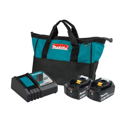 Makita 18V LXT Lithium-Ion Battery and Rapid Optimum Charger Starter Pack (5.0Ah)