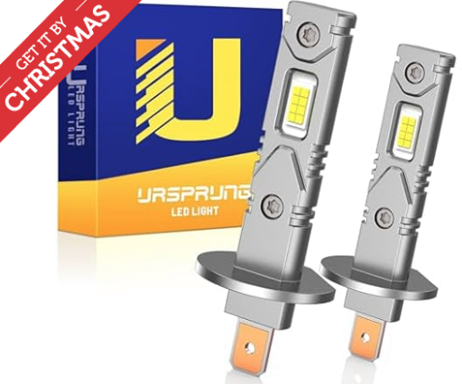 2-Pack Ursprung 26000LM Plug & Play H1 Fog Light Bulbs
