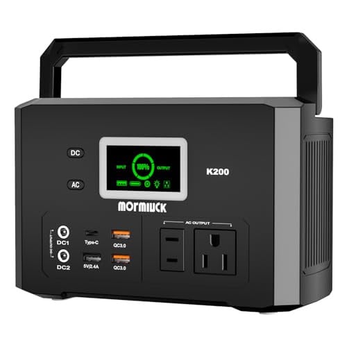 Mormluck 200W Portable Power Station (400W Peak) 32000mAh