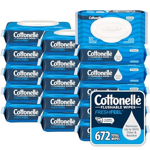 Cottonelle Flushable Wet Wipes Fresh Feel 2 x 16-Pack 42-Count