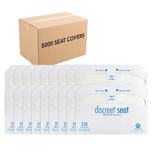 Hospeco Discreet Seat Half-Fold Toilet Seat Covers 20-Pack 250-Count Deal