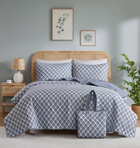 Addison Park Caleb Quilt & Tote Set Full/Queen 4-Piece