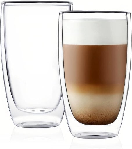 CnGlass Double Wall Thermo Glass Cup 4-Pack Deal