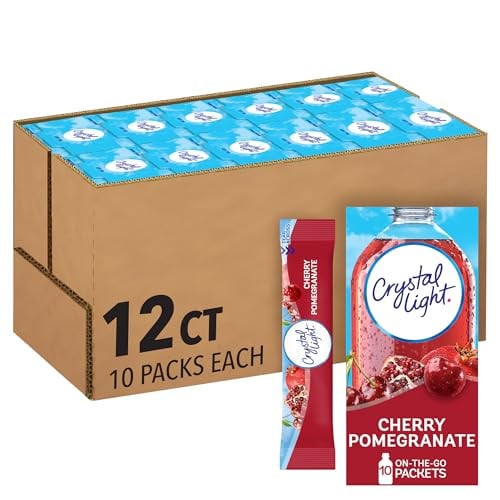 Crystal Light Drink Mix, 120 Packets, Cherry Pomegranate