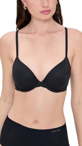 Calvin Klein Perfectly Fit Lightly Lined T-Shirt Bra with Memory Touch, Black, 36A Deal