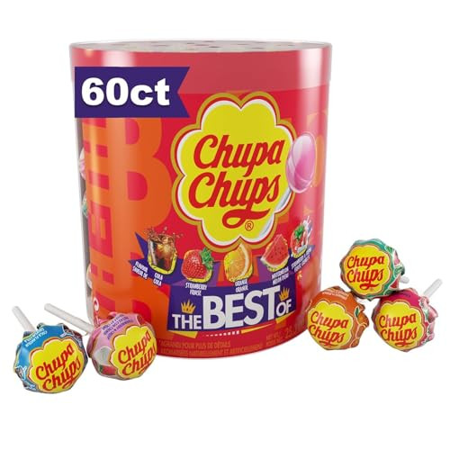 Chupa Chups Candy Lollipops 60-Count