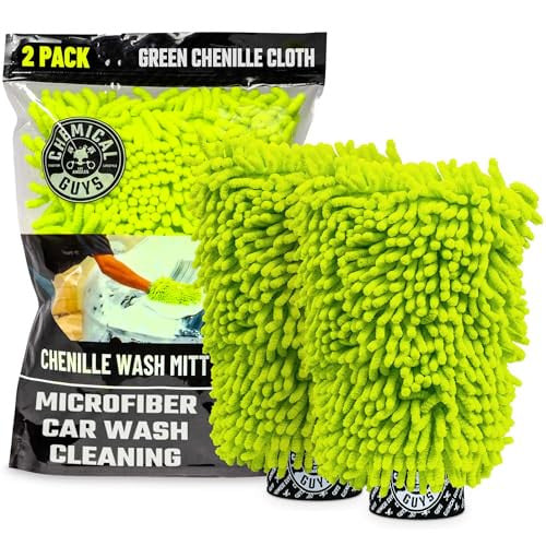 Chemical Guys Chenille Premium Scratch-Free Microfiber Wash Mitts 2-Pack Deal