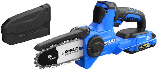 Kobalt 24-volt 6-in Chainsaw 2.0 Ah Battery Included