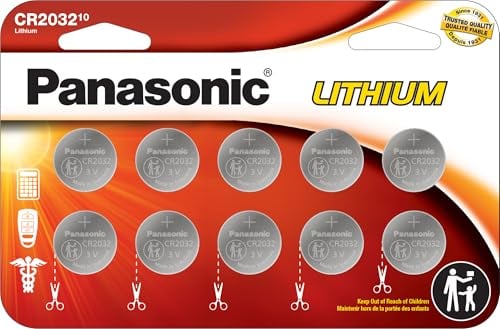 Panasonic CR2032 3V Lithium Coin Cell Batteries 10-Pack Deal