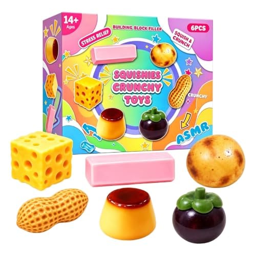 Crunchy Squishies Fruit-Shaped Stress Ball Set - 6/8 Pack