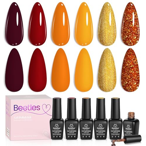 Beetles Gel Nail Polish Set (Golden Blessing) 6-Pack