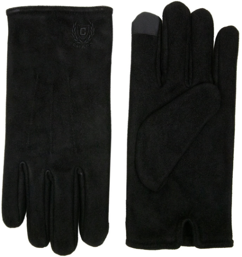 Chaps Men's Suede Gloves (Black, One Size)