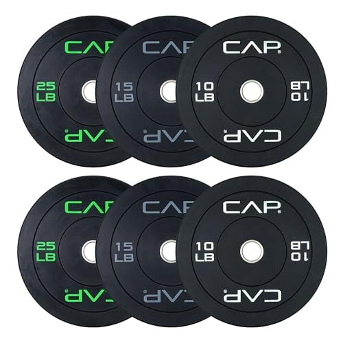 CAP 100lb Economy Olympic Bumper Plate Weight Set Deal