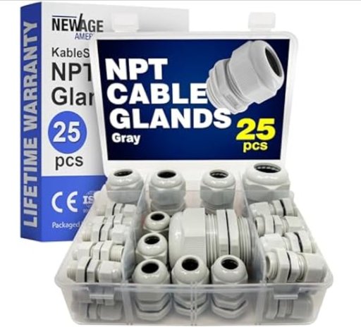 New Age America 25-Piece NPT Cable Glands Kit