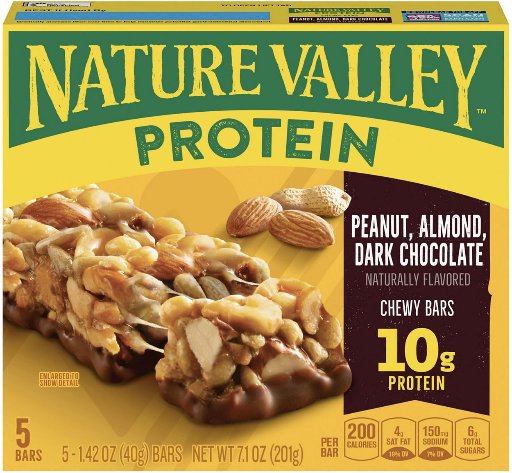Nature Valley Chewy Protein Granola Bars (Peanut Almond Dark Chocolate) 5-Count 1.42-Oz
