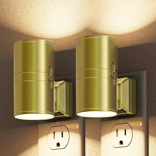 L Lohas 3000K LED Dimmable Wall Plug Night Lights w/ Light Sensor 2-Pack