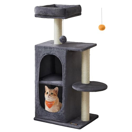 Feandrea Cat Tree Tower with 2 Caves