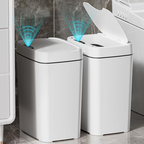 Vanpopubs 2-Pack 2.7 Gal Bathroom Trash Can with Lid Deal