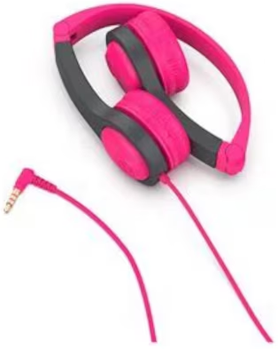 JLab JBuddies Folding Gen 2 Kids Wired Headphones (Pink/Gray)