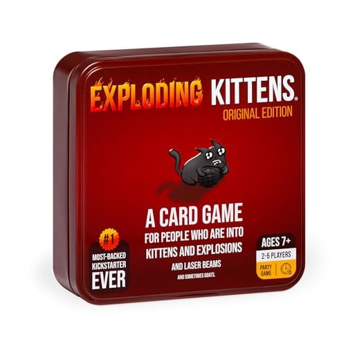 Exploding Kittens Card Game w/ Collectible Tin Deal