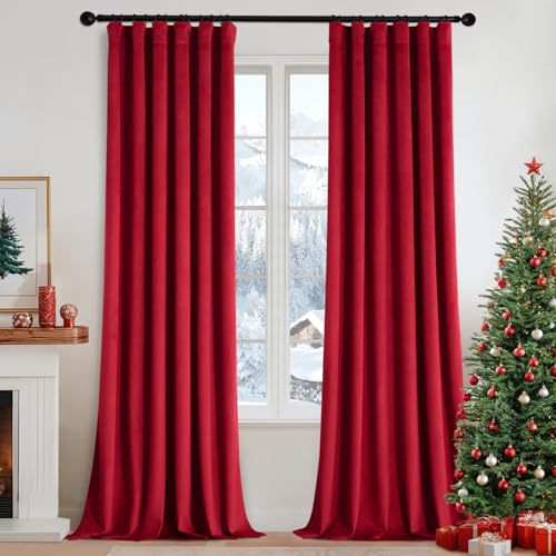 MIULEE Velvet Curtains 50W x 90L 2 Panels