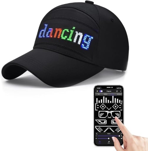 LED Display Screen Smart Caps