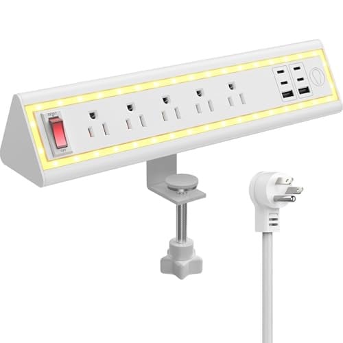 NYYTGE 40W Fast Charging Desk Clamp Power Strip w/ 4x20W USB-C & 2 USB Ports & 5 AC Outlets Deal