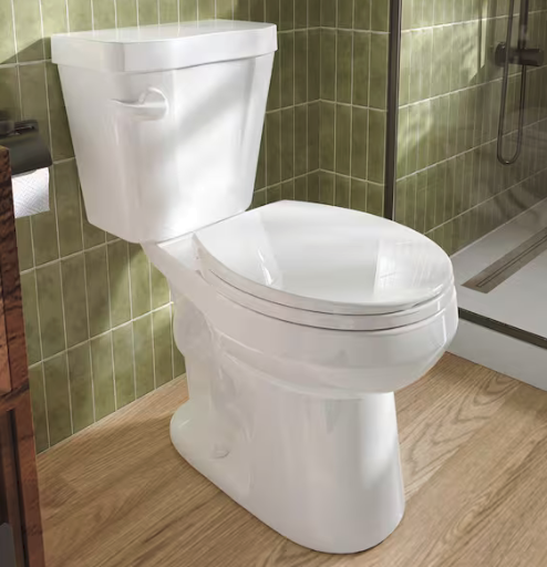 HOROW 17 in. ADA Compliant Chair Height 2-piece 1.28 GPF Single Flush Round Toilet