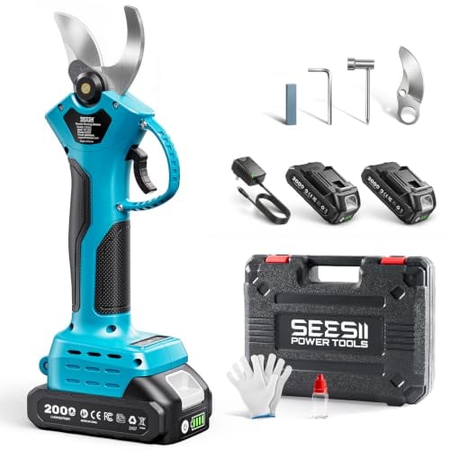 SEESII 1.4" Cordless Pruning Shears w/ 2x 2Ah Batteries