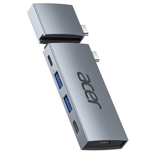 Acer 6-in-2 Detachable USB-C HDMI Adapter Multiport Hub Dongle