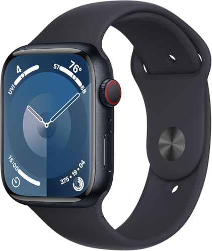 Apple Watch Series 9 (GPS + LTE) 45MM Midnight Aluminum Case Black Sport Band (Renewed Premium) Deal