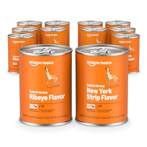 Amazon Basics Wet Dog Food Cuts in Gravy Variety Pack 12-Count