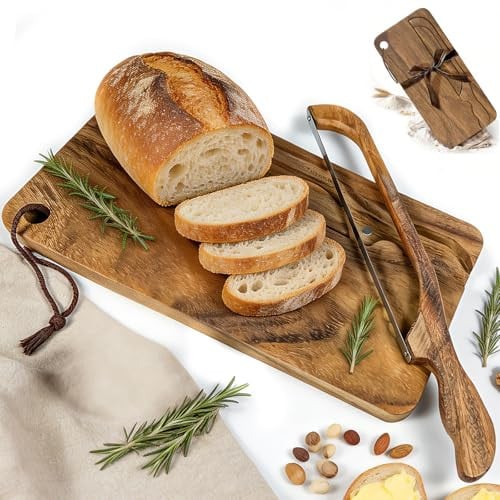 Sourdough Bread Board Set 16″ with Bread Bow Knife Deal